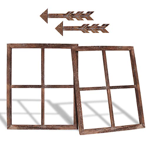 Honest Farmhouse Wall Décor Window Frame, Rustic Window Pane with Arrows Decor, Home Decor Window Barnwood Frames, Window Rustic Wall Art for Entryways, Living Room, Dining Room, Bedroom, 2 Set (L,Brown) Honest Farmhouse Wall Décor Window Frame, Rustic Window Pane with Arrows Decor, Home Decor Window Barnwood Frames, Window Rustic Wall Art for Entryways, Living Room, Dining Room, Bedroom, 2 Set (L,Brown)