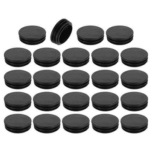 uxcell Round Plastic Plug,48mm(1.89") OD Furniture Leg Pipe Insert 24Pcs