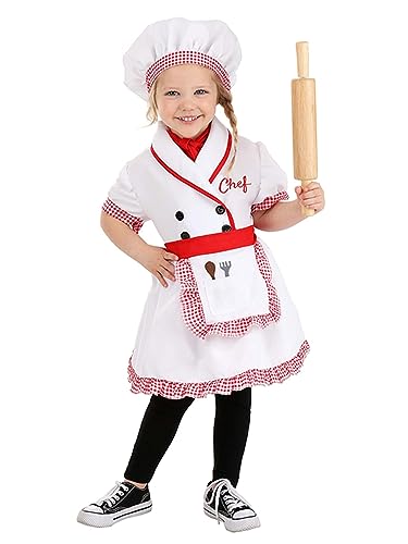 Kids Chef Outfit Uniform Chef Hat Scarf Set | Boys Chef Coat | Girls Chef Dress + Apron