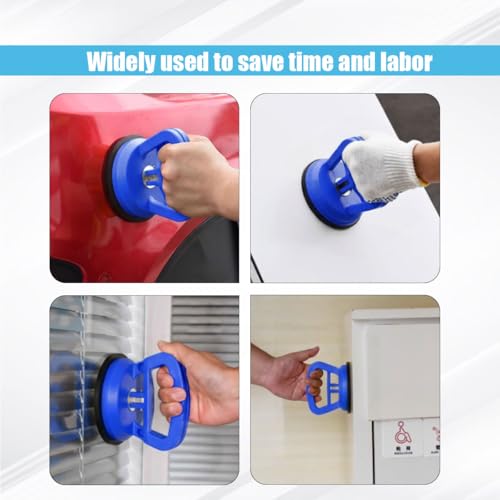 Image of 2PCS Car Dent Puller Kit Handle Lifter, Car Dent Puller Remover Tool, Powerful Suction Cup for Car Dent Repair, Glass and Tiles Lifting, and Objects Moving, Suitable for Most Car Models (Blue)