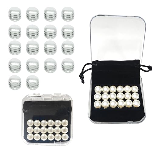 Sihdnok Pearl Veil Weights 18 Pairs Magnetic Double-Sided Bridal Clips for Outdoor Weddings Invisible & Non-Damaging Weights to Secure Long Veils Elegant Accessories for the Bride