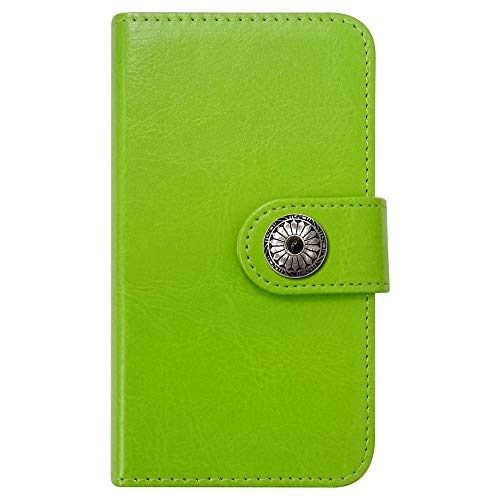 sslink iPhone17 Pro Max アイフォン17プロマックス 対応 手帳型 スマホ ケース (グリーン) コンチョ デコアクセサリー カバー PUレザーケース 手帳型ケース 手帳式 ダイアリータイプ ネイティブ 07