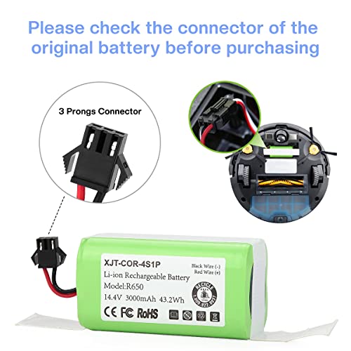 Aytxtg 3000Mah 14.4V Li-Ion Battery For Coredy R300, R500+, R550, R580, R650, R3500, R3500S And Amarey A800, A900 Robot Vacuum Cleaners #TOP3