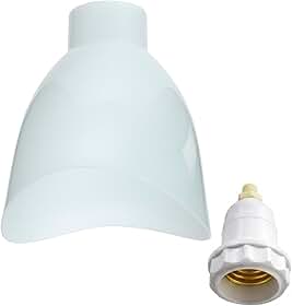 Kit Globo Luminária Universal para Ventiladores de Teto, Plástico Injetado com Bocal