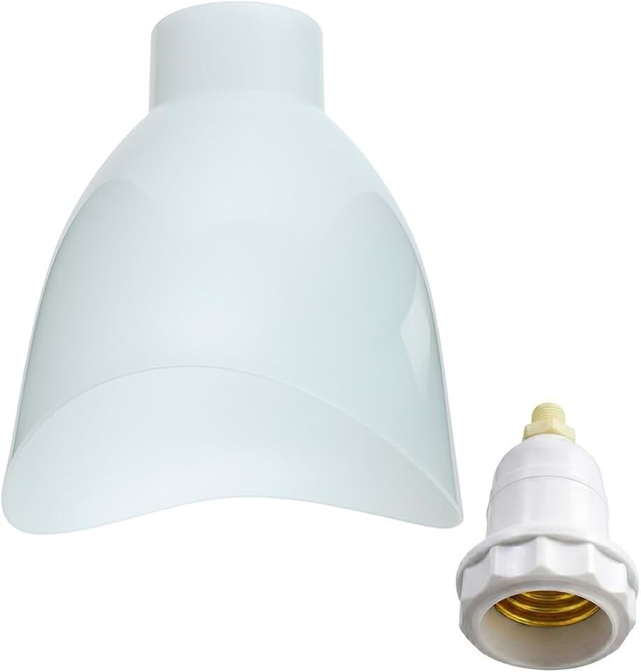 Kit Globo Luminária Universal para Ventiladores de Teto, Plástico Injetado com Bocal