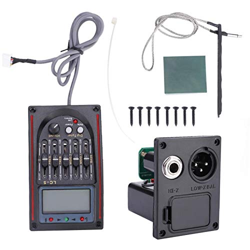 Drfeify LCD 5-Band Acoustic Guitar Preamplifier EQ LC-5 Equalizer Tuner Piezo PickupElectric box guitar equalizing cartridge