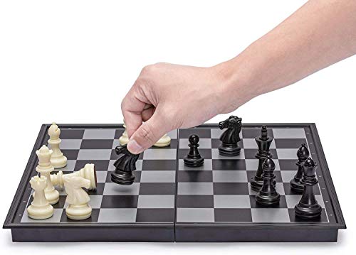 Image of RECTITUDE Magnetic Travel Chess Set with Folding Chess Board Educational Toys for Kids and Adults, 2 Players