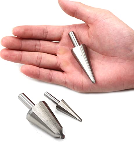 Driak 3Pcs 16-30.5Mm,5-20Mm,3-14Mm Hss Taper Power Drill Bit Umbrella Step Drill Set Cone Chamfer Cutter #TOP3