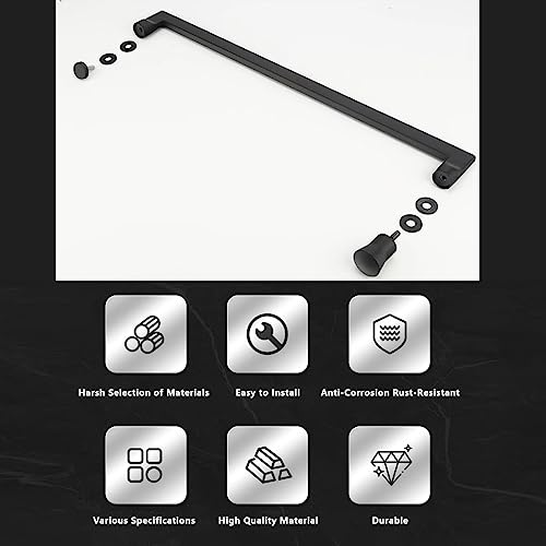 Poignée de porte de douche en acier inoxydable durable noir 4
