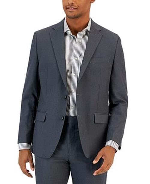 Van Heusen Men's Stretch Performance Button Two Piece Business Suit Jacket and Pants4