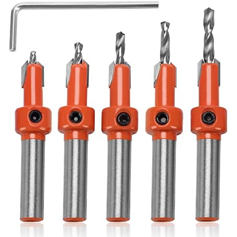 Juego de 5 Brocas Avellanadoras YIXISI 8mm Cover