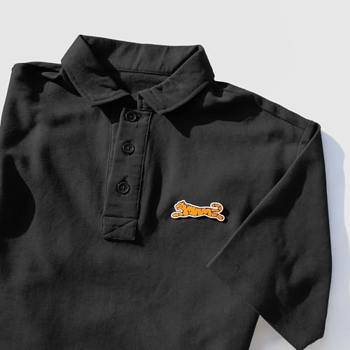 Le TIGRE Classic Cotton Polo Shirt - Black for Men 1 Pc Shirt (L)4