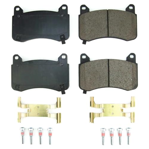 Image of PowerStop Front Brake Pads for Tesla 3 2018-23 | Tesla Y 2020-24 - Z17 Ceramic Brake Pads with Installation Hardware, 17-2399