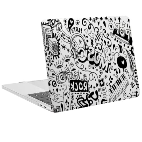 Coque MacBook Air 13 Pouces anti-rayures étui plastique motif rock A1466