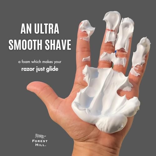 Image of Forest Hill Pack of 5 Aqua Pre Shave Foam For Men, Goodness of Olive and Argan Oil, Mulberry, Rosemary & Peppermint Extract, Prevent Cuts and Burns, Rich Lather, Cooling Hydrating Formula, Shaving Foam (Each 50g)