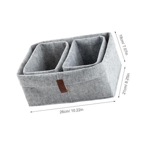 Cesta de fieltro plegable para eliminar el desorden de papeles en la oficina 3