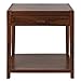 Casual Home Notre Dame Nightstand with USB Ports-Warm Brown 18.75 in x 24 in x 26 in (D x W x H)