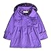 Arshiner Girl Kid Flower Waterproof Hooded Coat Jacket Outwear Raincoat Hoodies Purple,140(Age for 6-7Y)