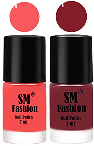 Image of Long Lasting Nail Polish | Nail Paint Combo 7 ml Each) - Set of 2 Light Pink-Lip