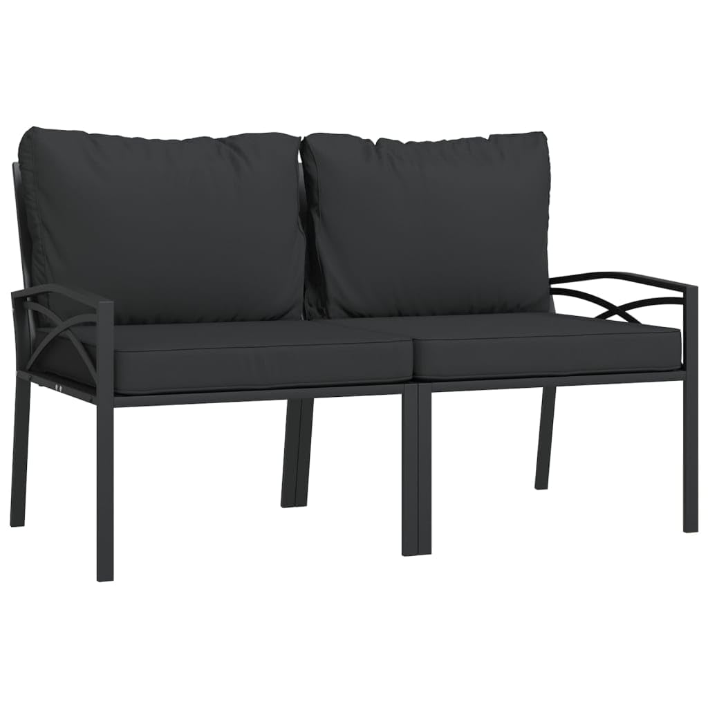 Seduta Esterni Ottomana,Divani Piccoliset Salotto Da Giardino 9 Pz Con Cuscini Grigi In Acciaioadatto Per La Camera Da Letto, Il Soggiorno, Il Giardino