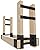 Fiwithy Outdoor Firewood Rack Bracket Kit with 4 Support Bars for Fire Wood Pile Storage, Heavy Duty DIY Fireplace Log Stacking Stand Holder for 2x4 lumber, Black, 1 Pair