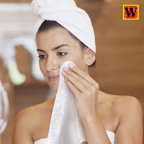 Westlane Linens 100% Cotton Face Cloths Flannels & Washcloths Super Soft Hotel Quality (Economy White, 12 Pack) - Image 4