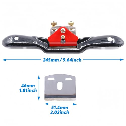 Image of Xfopz 10 inch Adjustable SpokeShave with Flat Base, Metal Blade Hand Tool Perfect for Wood Craft and Wood Working