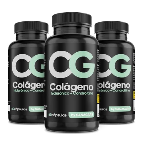 Colágeno Marino Hidrolizado con Ácido Hialurónico + Condroitina |Soporte para Piel, Cartílagos y Articulaciones | Alta Absorción y Elasticidad|Complemento Alimenticio Fabricado en España
