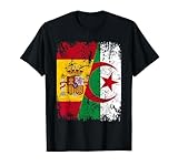 ARGELIA ESPAÑA BANDERA de la AMISTAD ARGELINA Camiseta