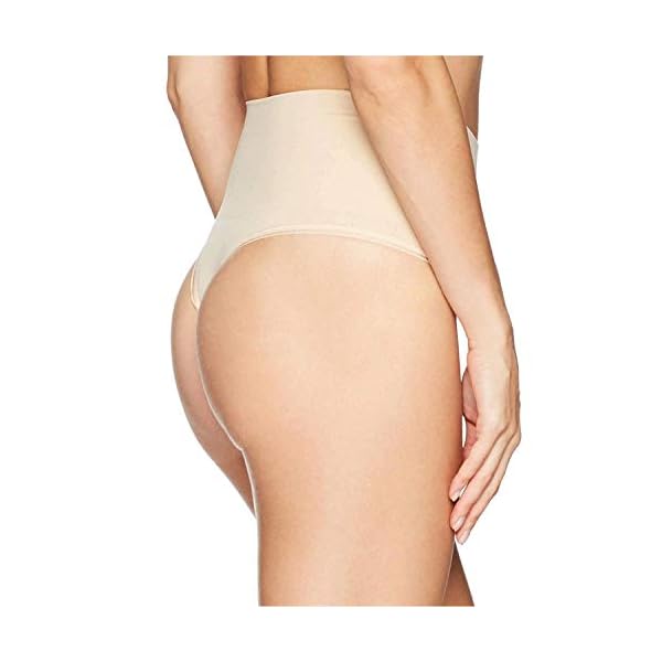Yummie womens Ultralight Seamless Shapewear Thong Panties, Frappe, Small-Medium US