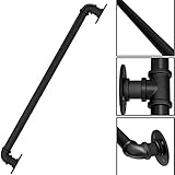 ✔Sturdy Geländer: Industrie Loft Treppengeländer, Wasserrohr Entwurf, Jede Halterung unterstützt 200kg.Super glatte Oberfläche, bequeme Note, sicher und langlebig
