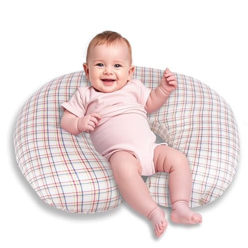Image of x-vesolje Nursing Pillow, Breastfeeding Pillow with Removable Cover, Ergonomic Breast Feeding Pillow, Baby Feeding Support Pillow for Mom Easier Breastfeeding- Original Size /Red
