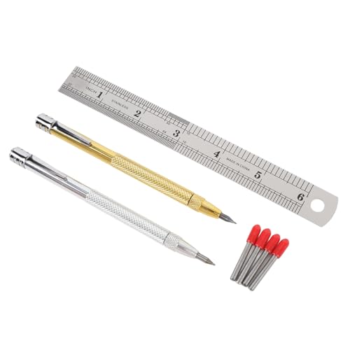 Image of Tungsten Carbide Tip Scriber Tool with Magnetic Design for Etching and Engraving Glass Ceramic Metal - 2Pcs with Replacement Tips