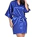 Produktbild WEIMEITE Robe Satin Kimono Robe für die Braut Brautjungfer Trauzeugin Brautkleid Blue Matron of Honor