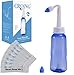 CROING-Botella de 300 ml + 80 paquetes de sal-Neti Pot - Botella de Lavado Nasal Yoga Nasal Botella Nariz Limpiador Botella