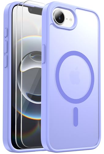 Coque fine iPhone 16e 2025 anti-traces de doigts et magnétique violet clair