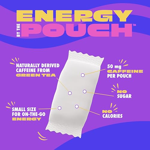 Image of MOJO Energy Pouches Blue Raspberry Flavor, 50 mg per Caffeine Pouch, 15 Pouches, 5-Pack