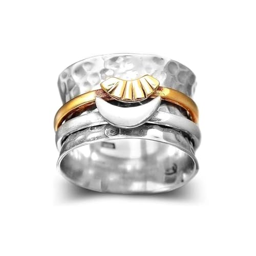 Bague spinner sun moon cadeau de gratitude avec message inspirant