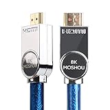 SIKAI 8K Ultra High Speed Cable 4K@60HZ 8K@120Hz 48Gbps 4320P UHD HDR High-Definition Multimedia Interface Cord Compatible with LG OLED TV, Samsung QLED TV, Apple TV, VIZIO TV, Roku (6 FEET, Blue)