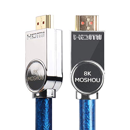 SIKAI 8K Ultra High Speed HDMI 2.1 Cable 4K@60HZ 8K@120Hz 48Gbps 4320P UHD HDR Cord, [OCC Copper Cord], Compatible with LG OLED TV, Samsung QLED TV, Apple TV 4K, VIZIO TV, Roku (6 FEET, Blue)