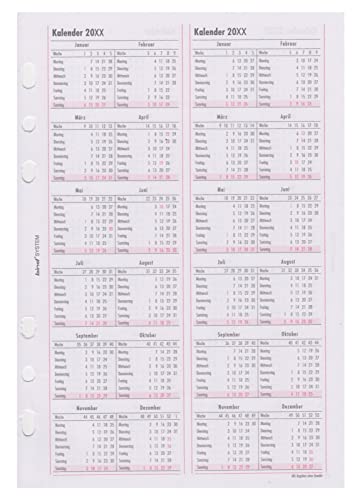 BIND B550326 Kalendereinlage für Tageskalender A5, Timer Einlage für Kalender Jahr 2026, 1 Tag / 1 Seite, Terminkalender mit System, Kalendarium für bind Systemplaner und Standard Timeplaner