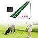 Menolana Golf Putting Mat, Portable Improve Skills Men Women Golf Training with Carrying Bag for Game Backyard Home Outdoor Golfing, Red with PutterBalls