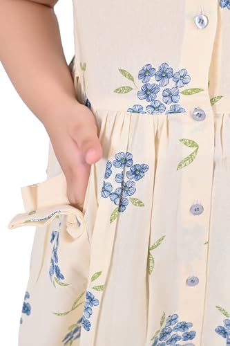 Image of VIKITA Kids Printed Cotton Frock Dress for Baby Girls|Comfortable Summer Wear Dress| for Birthday,Evening, Kids Onepeice Dress