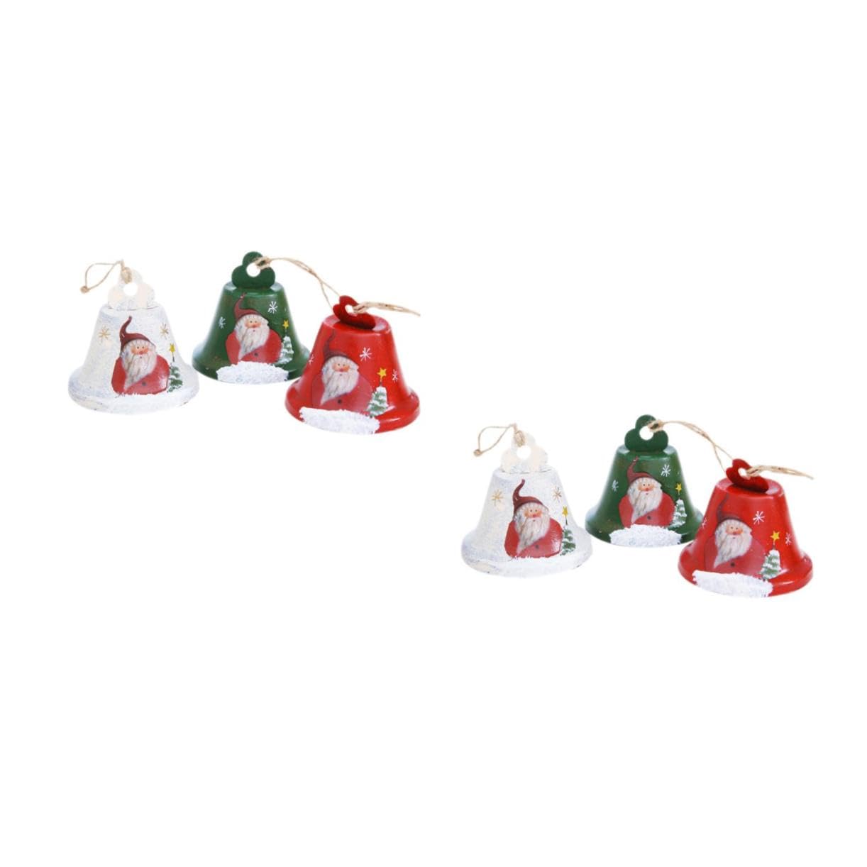 Garneck 2 Set Campana Di Babbo Natale Cono Albero Di Natale Porta Chiaro Decorazioni Ganci Natalizi Sottobicchieri Chiare Di Natale Campanellini Natalizi Ferro Da Stiro 3 Pezzi * 2