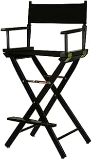 30" Director's Chair Black Frame-Black Canvas