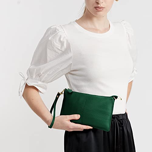 Image of Uromee Wristlet Wallet Clutch Purses for Women Genuine Leather Crossbody Bag Handbag with Detachable Shoulder Chain
