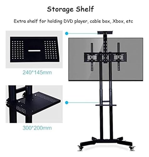 Soporte móvil para TV con ruedas ajustable miniatura 5