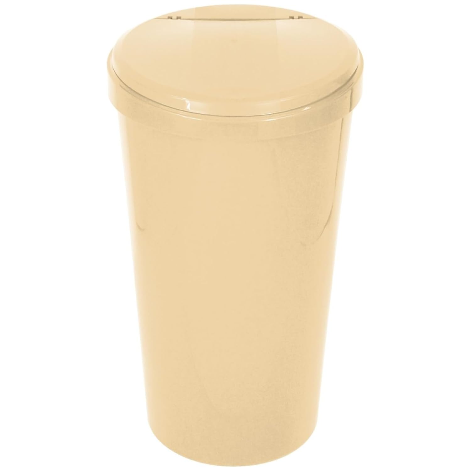 Easy Shopping® 50L Touch Bin Recycling Bin Touch Top Lid for Home, Garden, Office, School, Kitchen, and Bathroom, 50 Litre Waste Dustbin In 5 Colours (Cream)