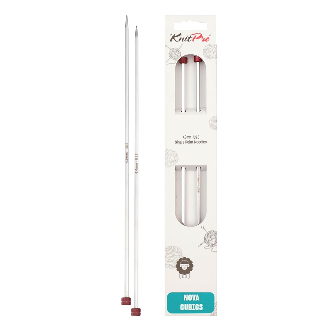 KnitPro Nova Cubics Single Pointed Needles 14" (35cm) | 4.00mm
