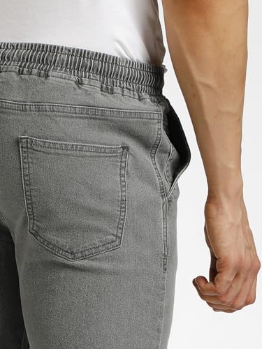 Image of Urbano Fashion Men's Regular Fit Mid Rise Washed Jogger Jeans Stretchable
